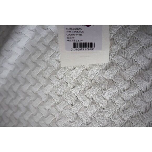 Waimari D267LCW Women's Sz Medium White Levisa Fringe Hem Halter Midi Dress - Picture 5 of 15